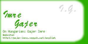 imre gajer business card